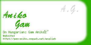 aniko gam business card